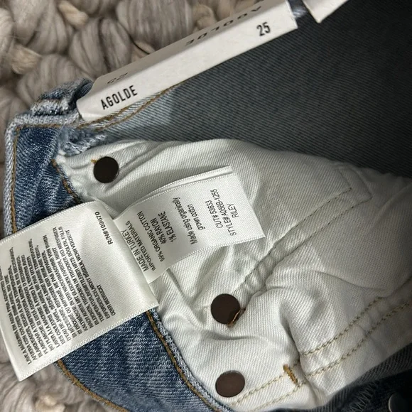 NWT AGolde Riley Straight High Rise crop Whiplash size 25